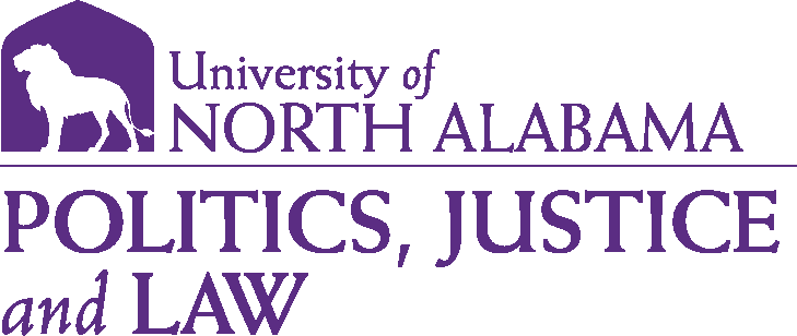 College of Arts and Sciences - Politics Justice and Law Logo - Purple - Version 1